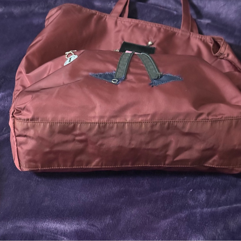💎AUTHENTIC PRADA  (RARE ) BURGUNDY ROBOT NYLON TOTE BAG💎 - Picture 7 of 16
